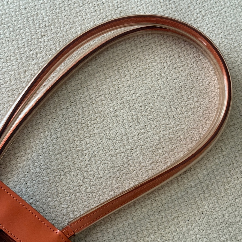 Salvatore Ferragamo Orange Statement Leather Tote Bag - Picture 6 of 11